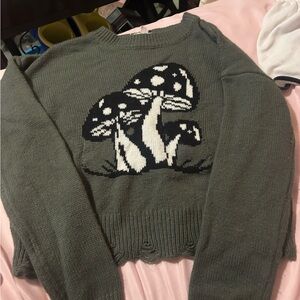 No Boundaries Olive Knit Sweater